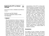 Exploring the ICTY as Cultural&nbsp;Heritage