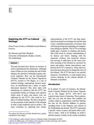 Exploring the ICTY as Cultural&nbsp;Heritage